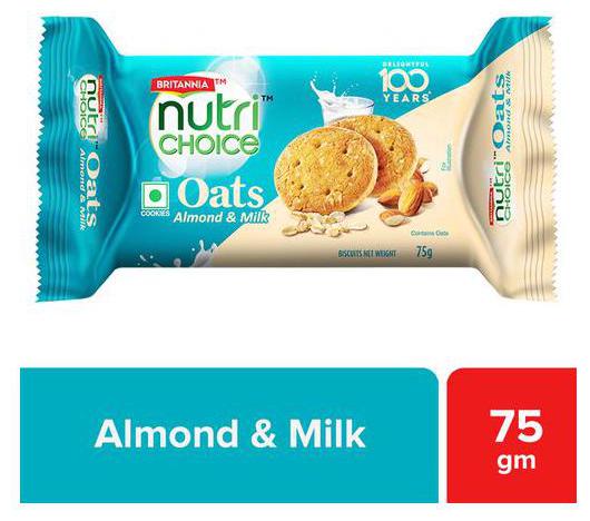 

Britannia Nutri Choice Oats - Milk Almond 75 g