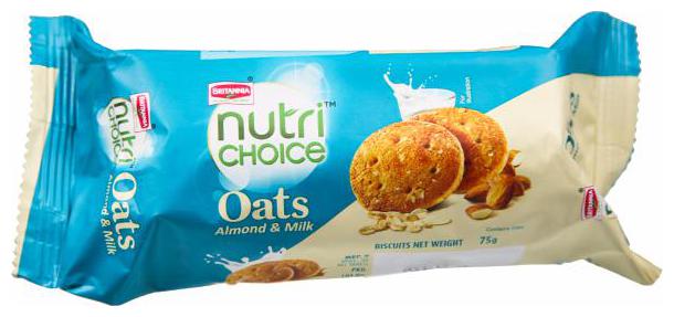 

Britannia Nutri Choice Oats - Milk Almond 75 g