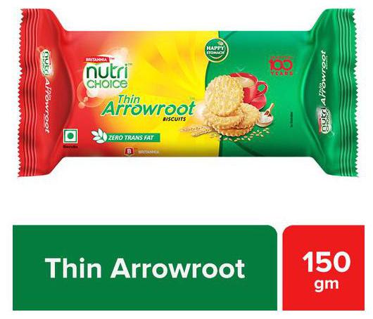 

Britannia Nutri Choice - Cookies (Thin Arrowroot) Biscuits 150 g