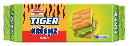 

Britannia Tiger Cream Biscuits - Elaichi 43 g