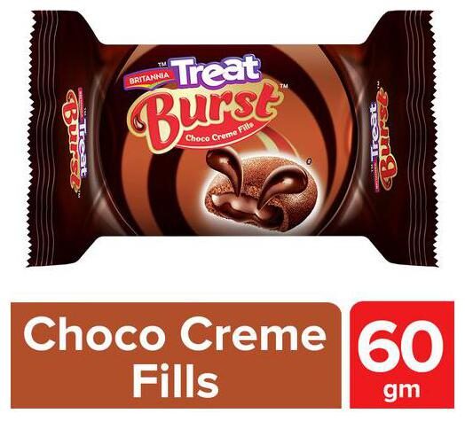 

Britannia Treat Burst - Choco Creme Fills Cookies 60 g