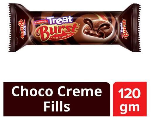 

Britannia Treat Burst Choco Creme Fills Cookies 120 g