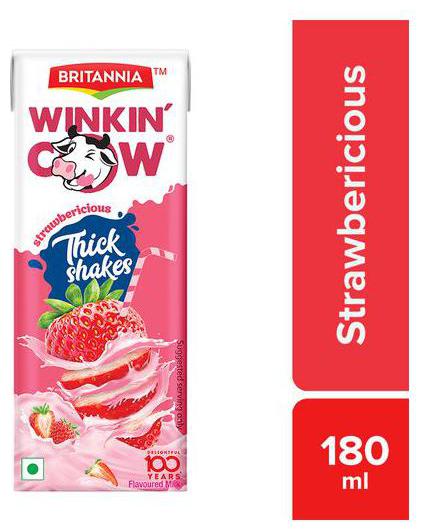 

Britannia Winkin Cow - Strawbericious Thick Shake 180 ml