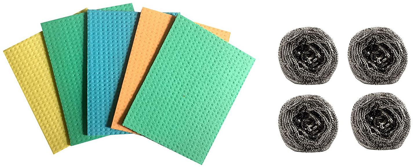

Brite Guard Cellulose Sponge Mop Stainless Steel Scrubber (Pack of 9)