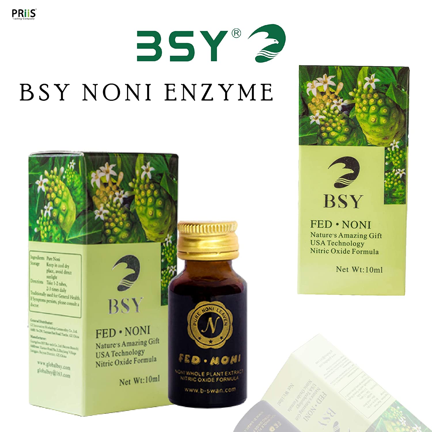 

BSY Pure Noni Juice Extract Enzyme (10ml) Pack of 2