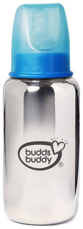 

Buddsbuddy RIO Stainless Steel Feeding Bottle Regular Neck 180ml Blue