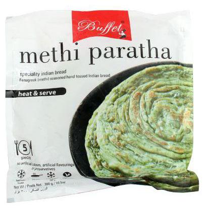 

Buffet Heat Serve - Methi Paratha 300 g (5 pcs)