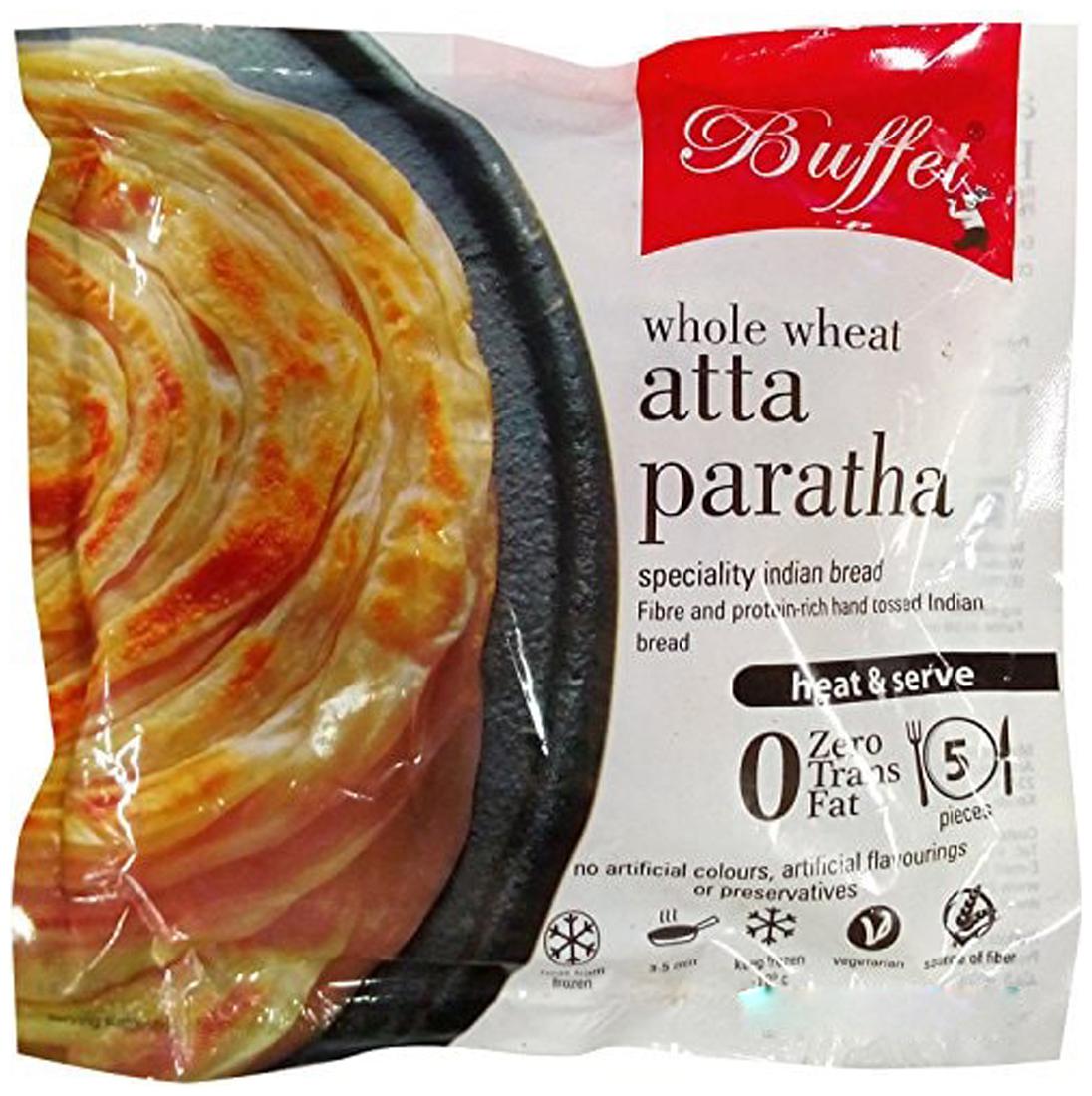 

Buffet Heat Serve - Whole Wheat Paratha 300 g (5 pcs)
