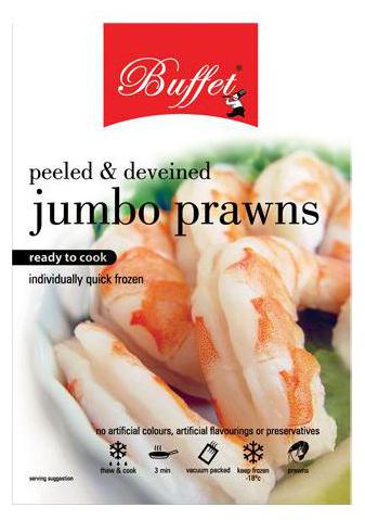 

Buffet Ready to Cook - Jumbo Prawns (Peeled Deveined) 250 g