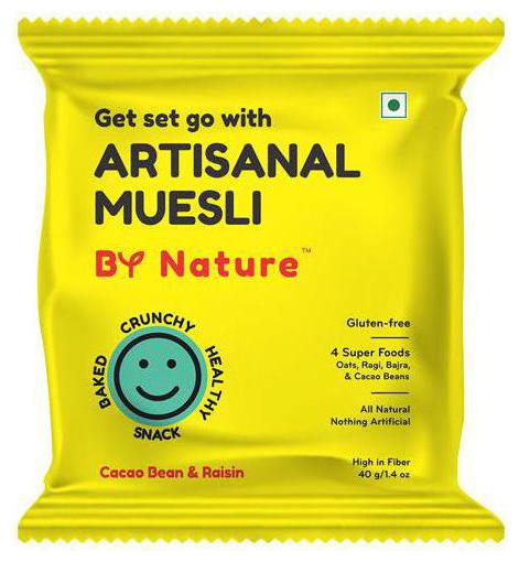 

By Nature Artisanal Muesli - Cacao Bean Raisin 40 g