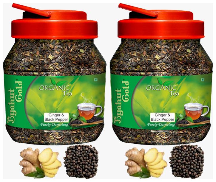 

Byahut Gold - Ginger Black Pepper Black Pepper Combo Organic Tea - 200g(Pack of 2)