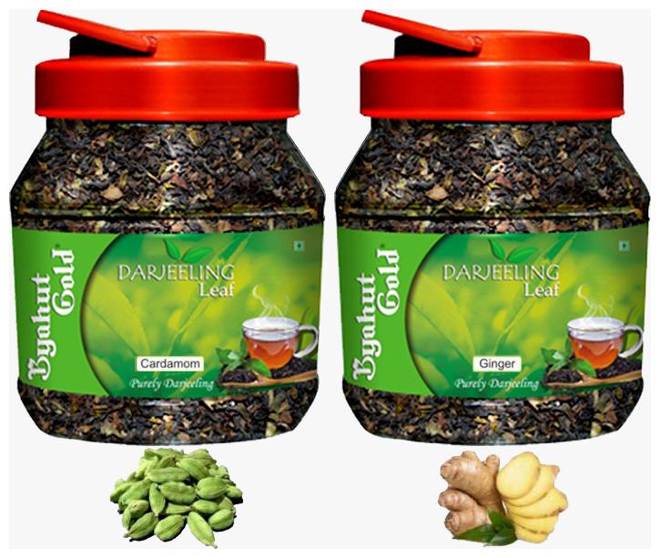 

Byahut Gold - Cardamom Ginger Combo Darjeeling Leaf - 200g(Pack of 2)