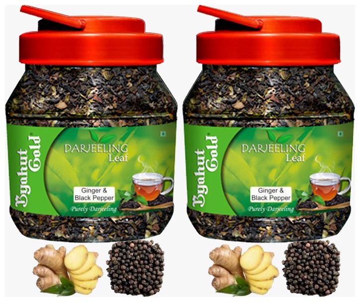 

Byahut Gold - Ginger Black Pepper 2x Combo Darjeeling Leaf - 200g(Pack of 2)