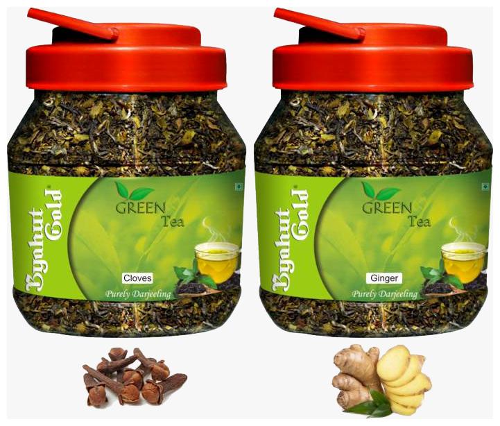 

Byahut Gold - Cloves Ginger Combo Green Tea - 200g(Pack of 2)