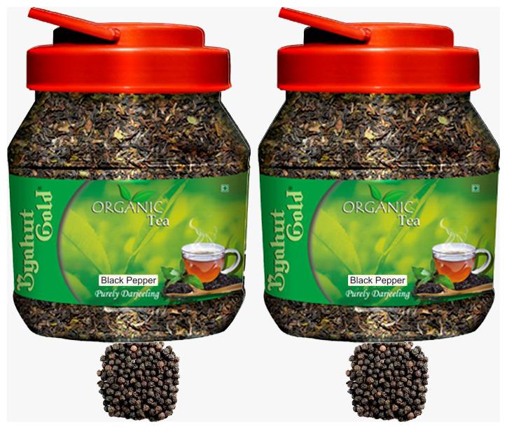 

Byahut Gold - Black Pepper Combo Organic Tea - 200g(Pack of 2)