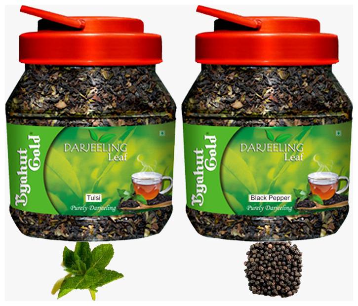 

Byahut Gold - Tulsi Black Pepper Combo Darjeeling Leaf - 200g(Pack of 2)