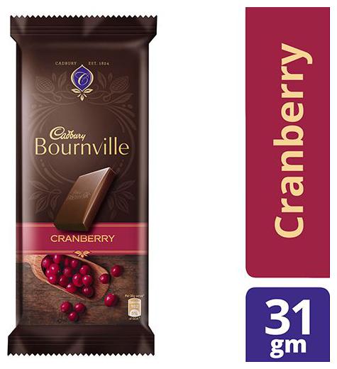 

Cadbury Bournville Cranberry Dark Chocolate Bar 31 g