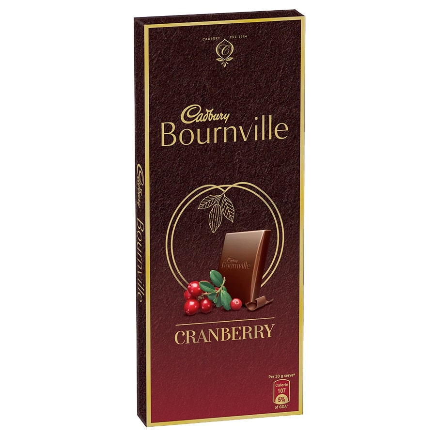 

Cadbury Bournville Cranberry Dark Chocolate Bar 80 g