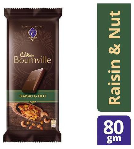 

Cadbury Bournville Raisin Nuts Dark Chocolate Bar 80 g