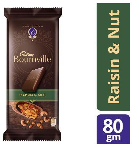 

Cadbury Bournville Raisin Nuts Dark Chocolate Bar 80 g