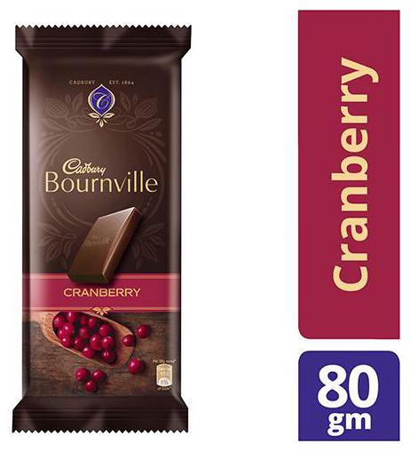 

Cadbury Bournville Cranberry Dark Chocolate Bar 80 g