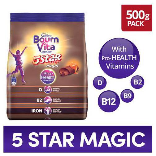 

Cadbury Bournvita Health Drink 5 Star Magic Chocolate 500 g