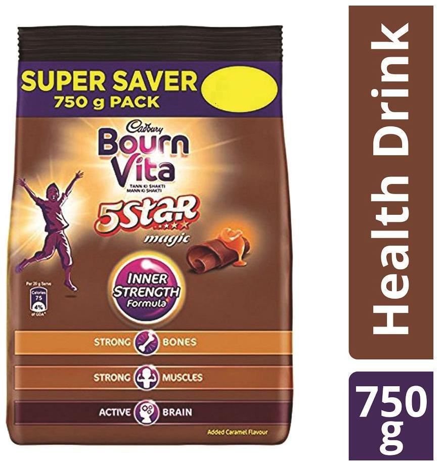 

Cadbury Bournvita 5 Star Magic Health Drink 750 g (Pack of 2) Refill