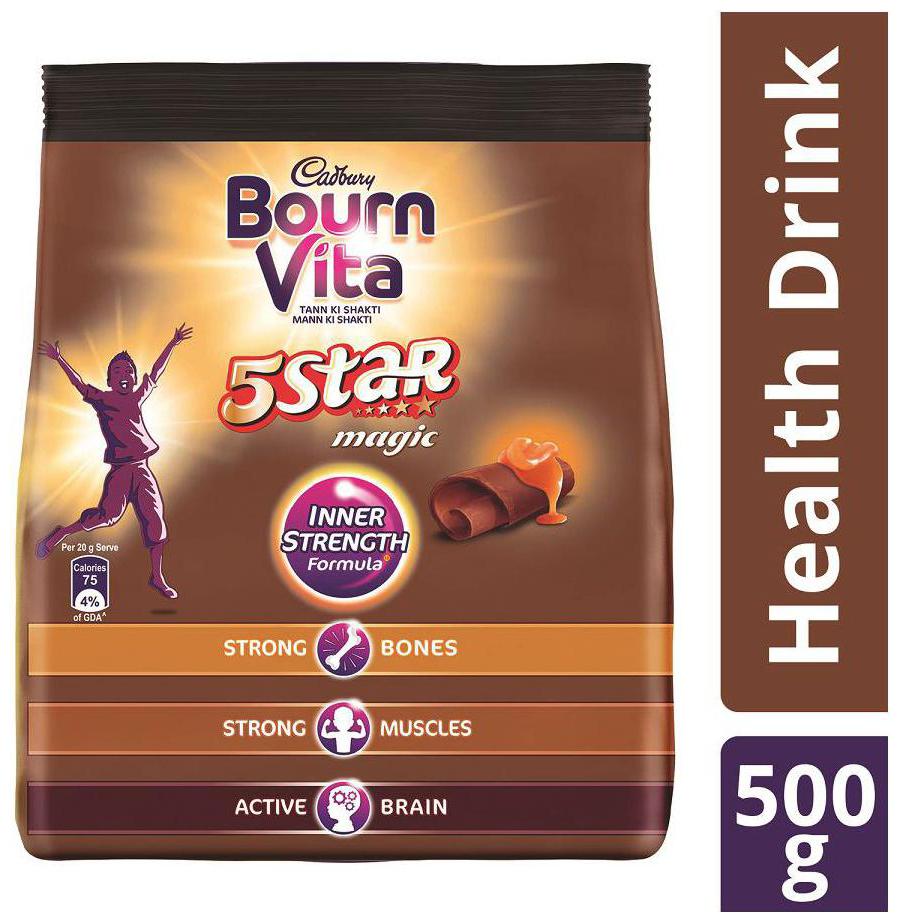 

Cadbury Bournvita Magic Health Drink 500 g Refill Pack - (Pack of 3)
