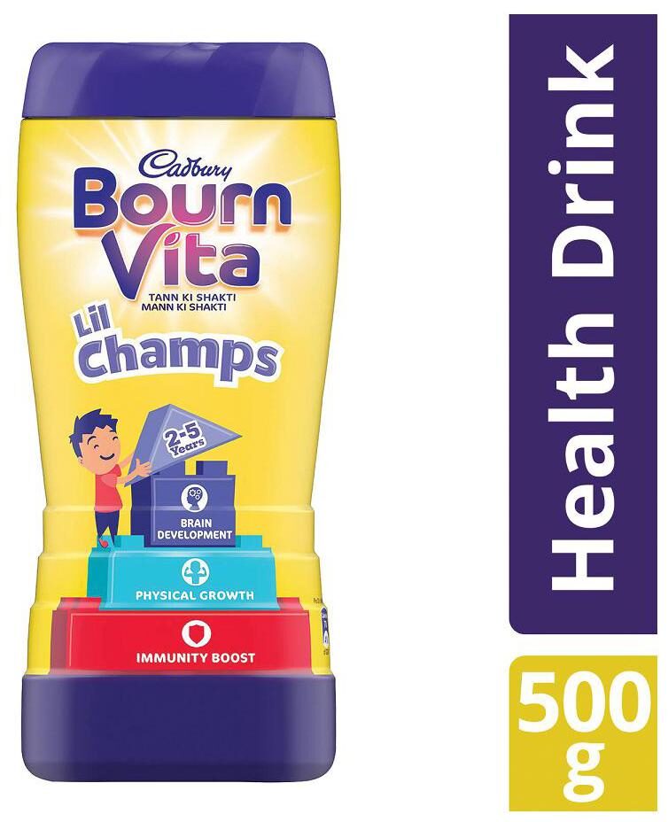 

Cadbury Bournvita Little Champs Health Drink 500g Jar - (Pack of 2)