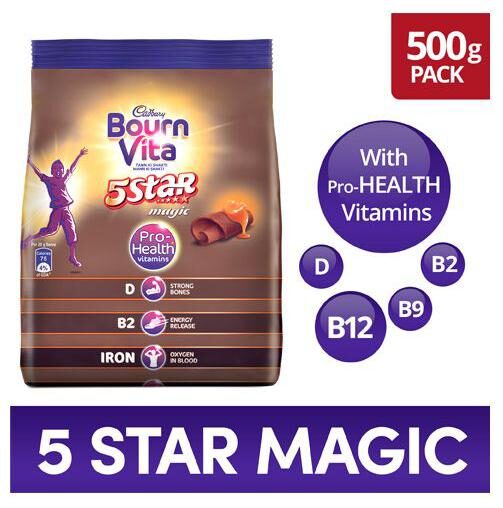 

Cadbury Bournvita Health Drink 5 Star Magic Chocolate 500 g