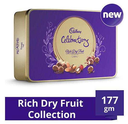 

Cadbury Celebrations Chocolate Rich Dry Fruit Gift Box 177 Gm
