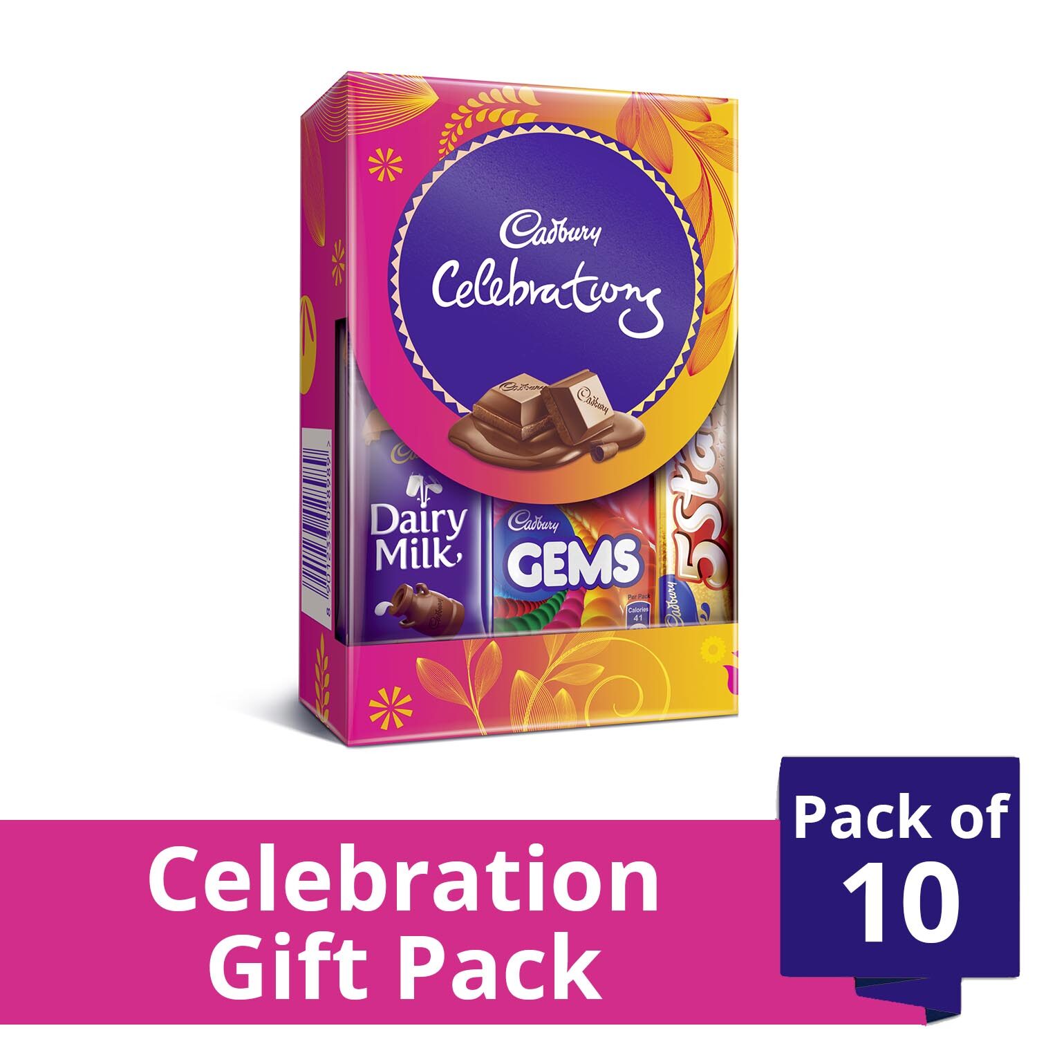Cadbury Celebrations Assorted Chocolate Gift Pack, 70.2 gm (Pack of 10)