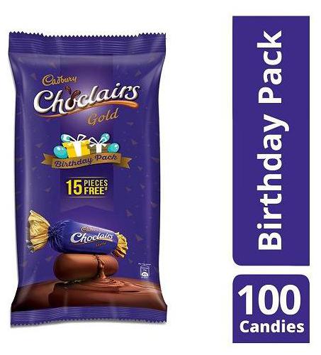 

Cadbury Choclairs Gold Birthday Pack 605 g