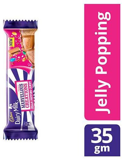

Cadbury Dairy Milk Marvellous Creations Jelly Popping Candy Chocolate Bar 35 g