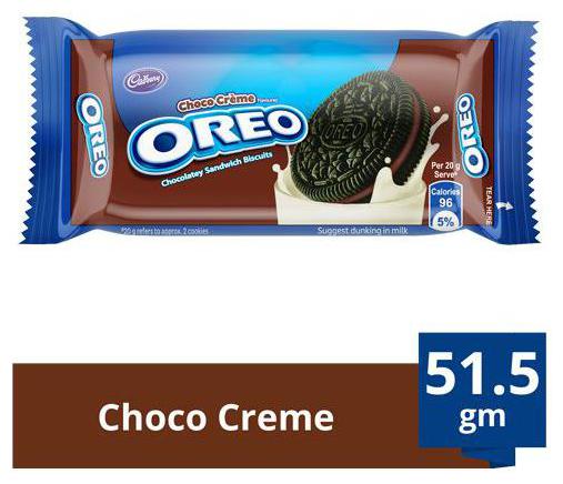 

Cadbury Oreo Creme Biscuit - Chocolate 51 5 g