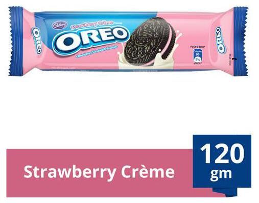 

Cadbury Oreo Creme Biscuit Strawberry 120 g