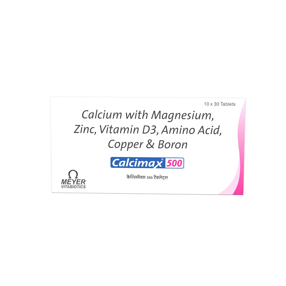 

Calcimax 500 Health Supplement (500 mg Of Calcium) - 30 Tablets