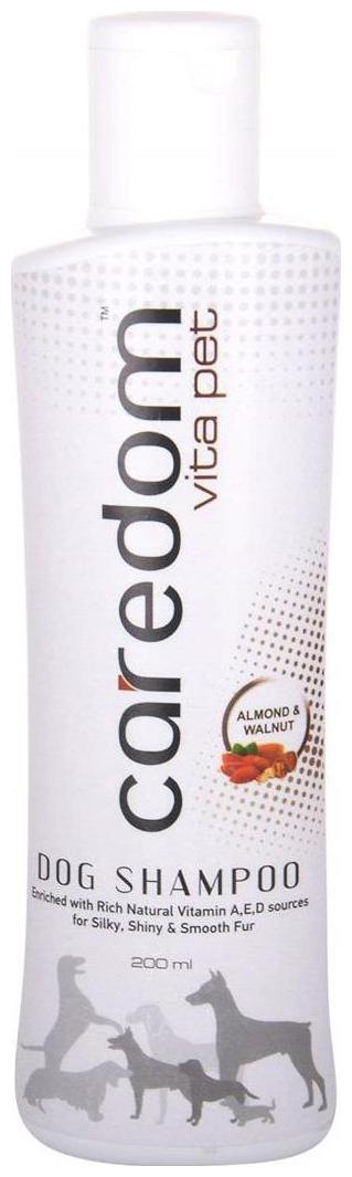 

Caredom Vita Pet Dog Shampoo With Almond Walnut Extracts Enriched With Rich Natural Vitamin A E D Source For Healthy Hair Growth (200 ml)
