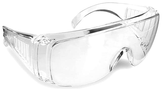 

CAREHUB Clear Lens with Splash Shield for Eye Protection Free-size Safety Goggles for Laboratory Power Tool Wood-work Blowtorch (Pack of 5)