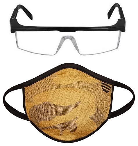 

CAREHUB Cotton Face Mask And Surgical Goggles Combo ( Pack of 2 )