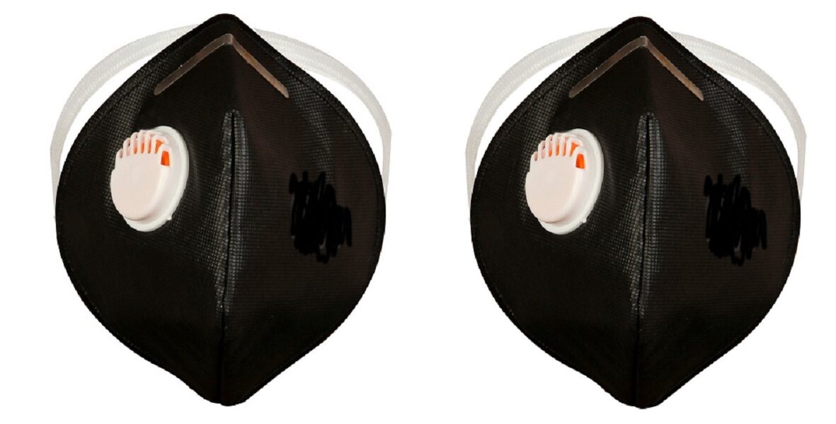 

CARESFUL Anti Dust Face Mask Black (Pack of 2)