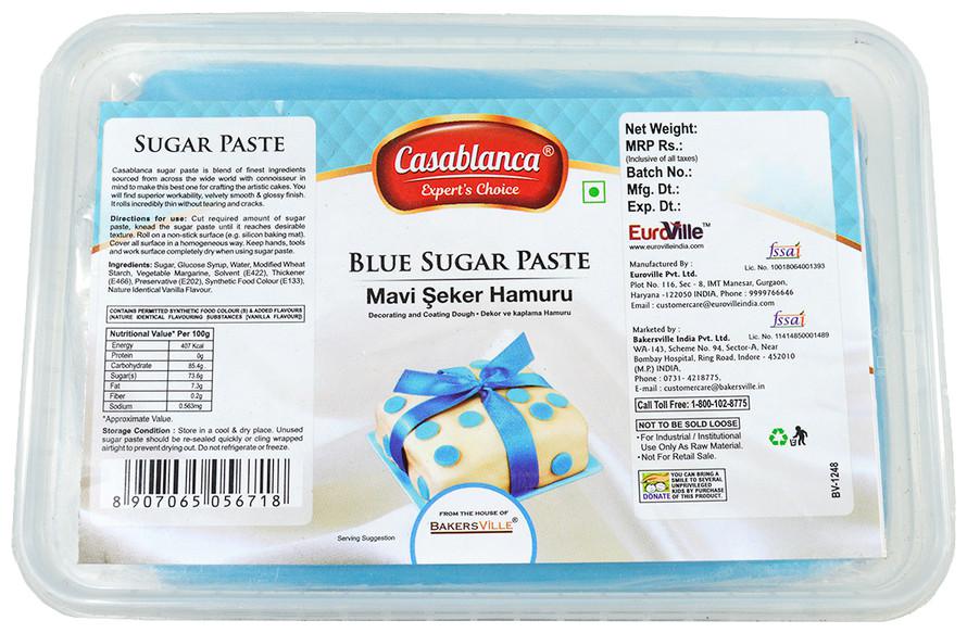 

Casablanca Sugar Paste Blue 1 kg (Pack Of 1)