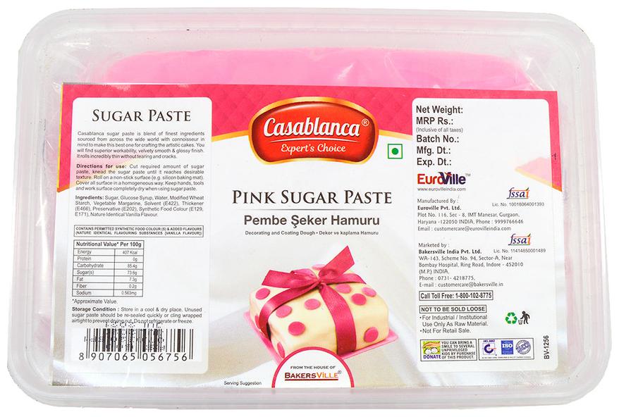 

Casablanca Sugar Paste Pink 1 kg (Pack Of 1)
