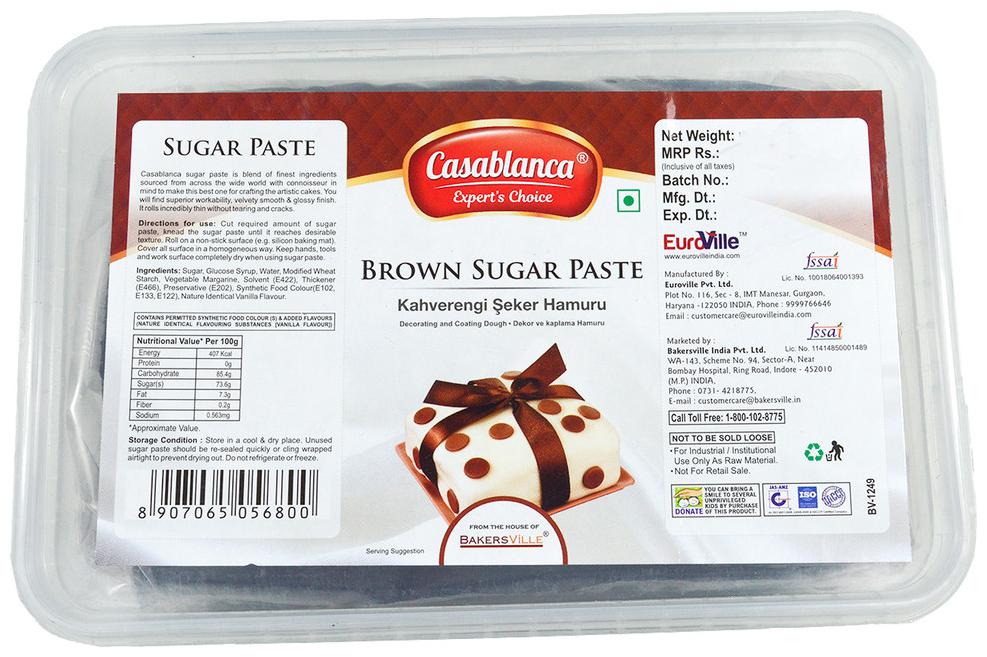 

Casablanca Sugar Paste Brown 1 kg (Pack Of 1)
