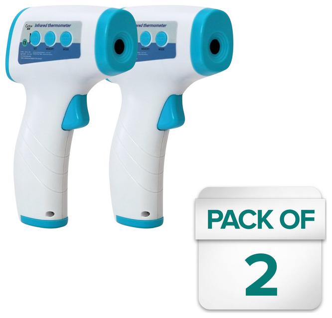 

CATKA Digital Infrared Thermal Thermometer LCD Display One Second Fever Measurement FDA Approved Forhead Non Contact (Pack of 2)