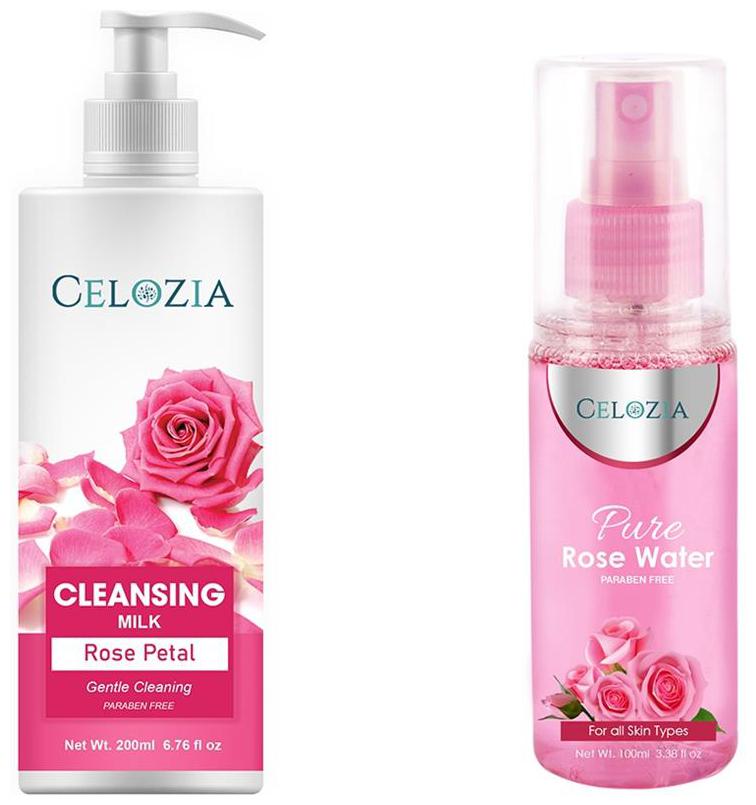 

Celozia Rose Petal Cleansing Milk 200ml And Rose Water 100ml (Pack of 2)