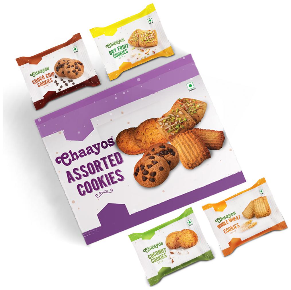 

Chaayos Assorted Cookies 18 Packs x 25 g Each (Pack Of 1)