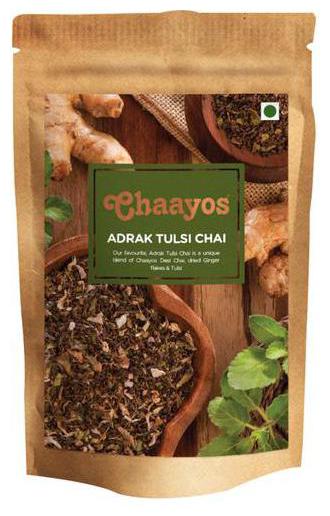 

Chaayos Premium Flavoured Tea Blend - Adrak Tulsi Chai 100g