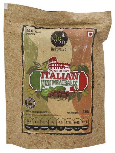 

Chevon Goat Meat - Italian Mini Meatballs 230 g