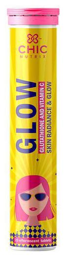 

Chicnutrix Glow Glutathione Vitamin C - Strawberry and Lemon Flavour 20 Tablets